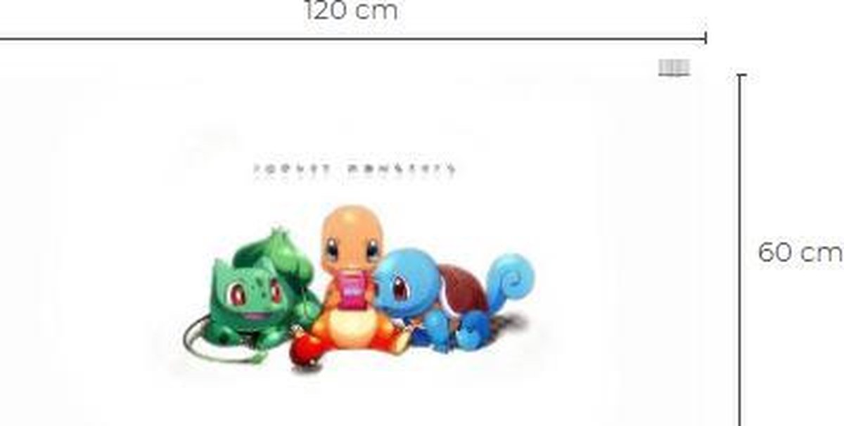 pokemon - Charmander - Bulbasaur - Squirtle - Canvas - kinderkamer - speelgoed - kaarten - Canvas