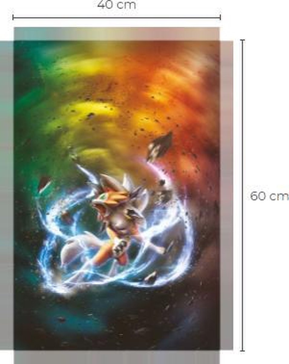 pokemon - Lycanroc  - Canvas - kinderkamer - speelgoed - kaarten - Canvas