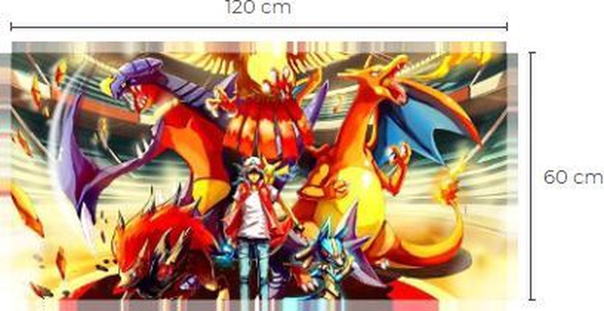 pokemon - Mega X - Canvas - kinderkamer - speelgoed - kaarten - Canvas