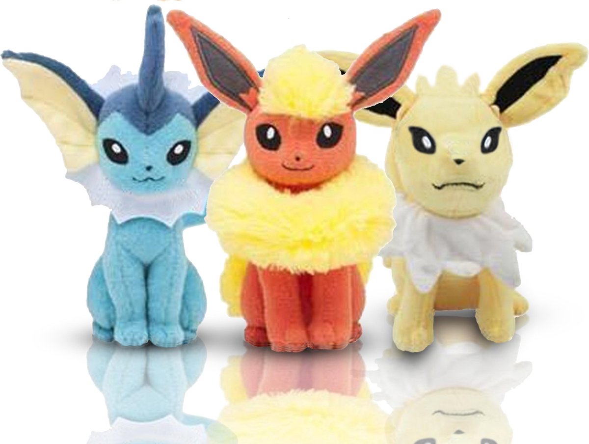 pokemon knuffel eevee / flareon vaporeon jolteon