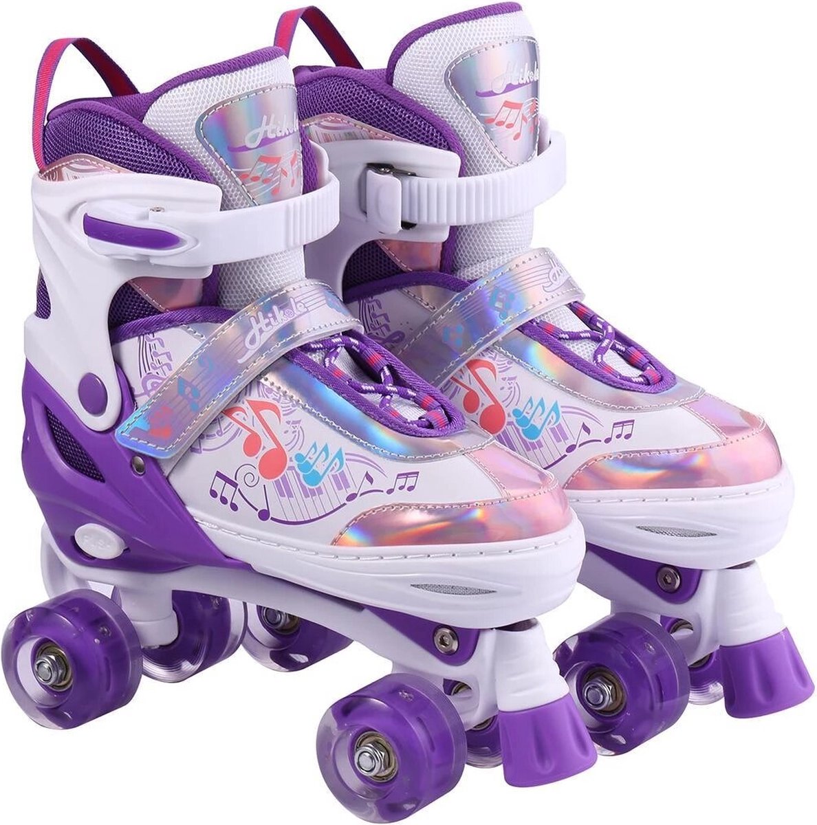 Polaza® Skeelers - Rolschaatsen - Voor Kinderen - Meisjes - Skates - Verstelbaar - Roze/paars