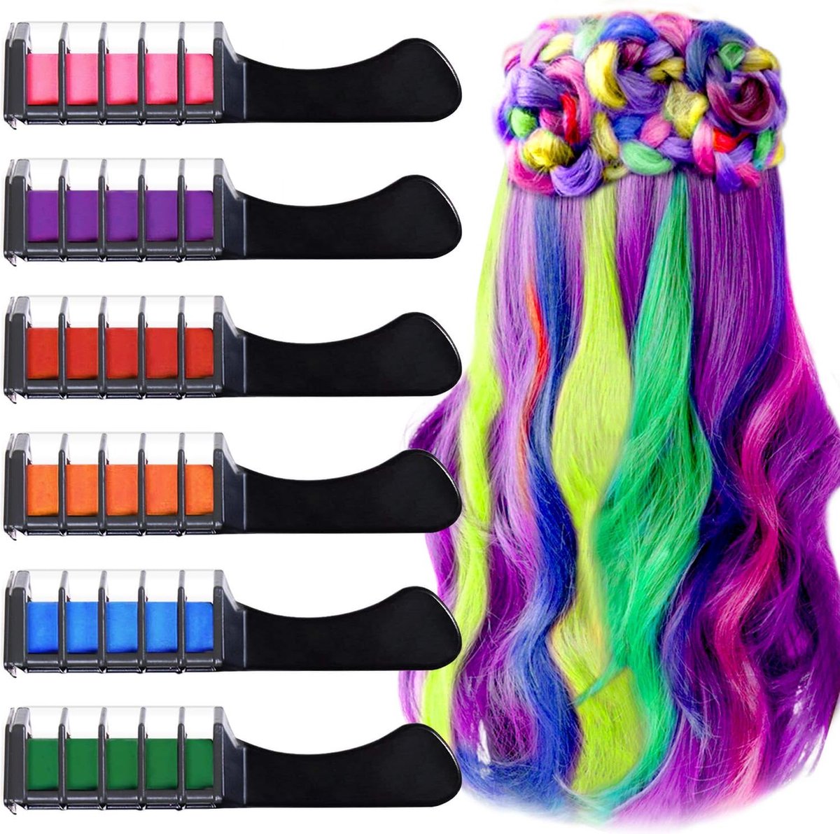   Haarkrijt - Haarkrijt Voor Kinderen - Hair Chalk - Haar Krijt - Sinterklaas Cadeau - Kerstcadeau