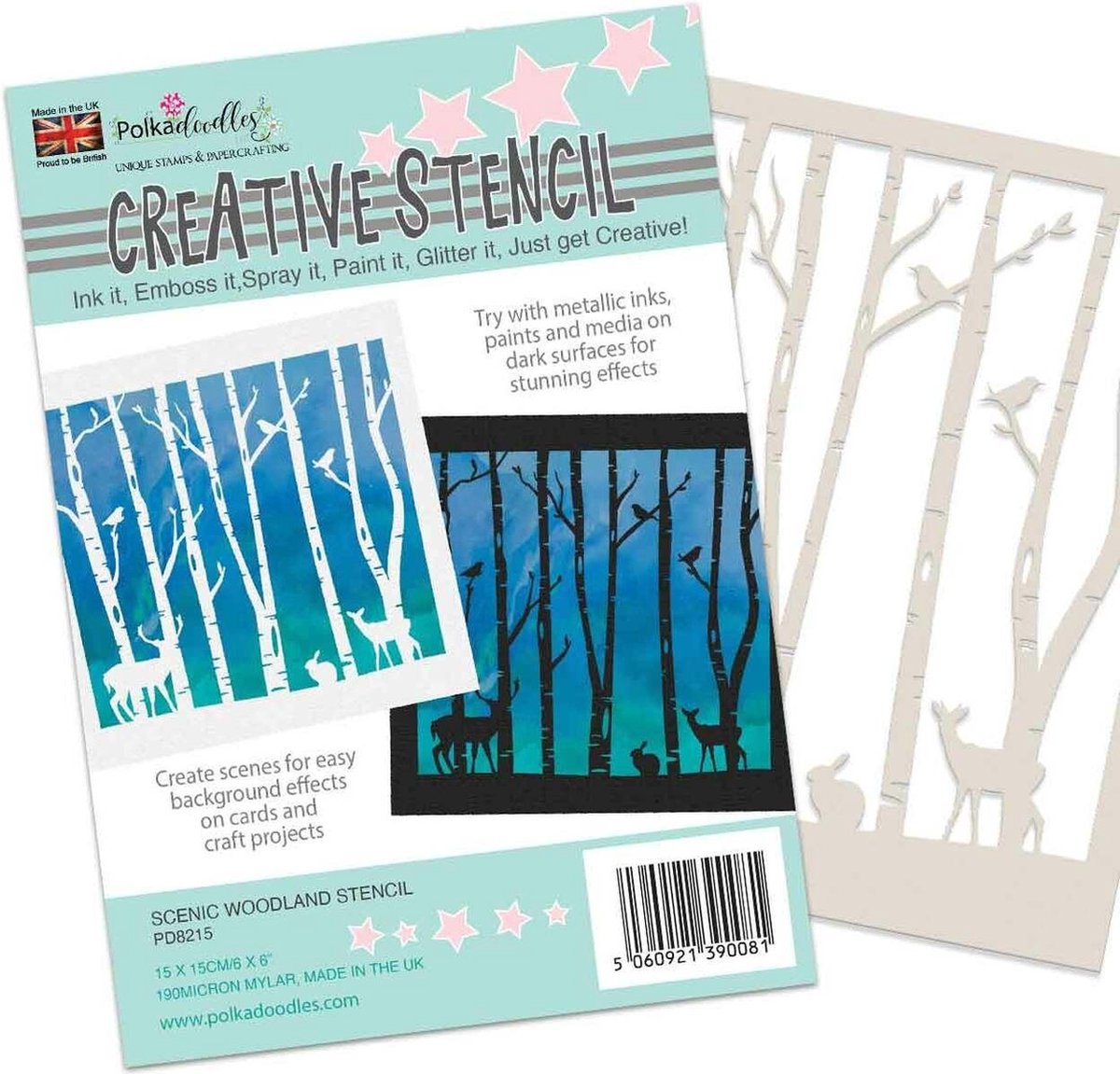 Woodland 6x6 Inch Creative Stencil (PD8215)