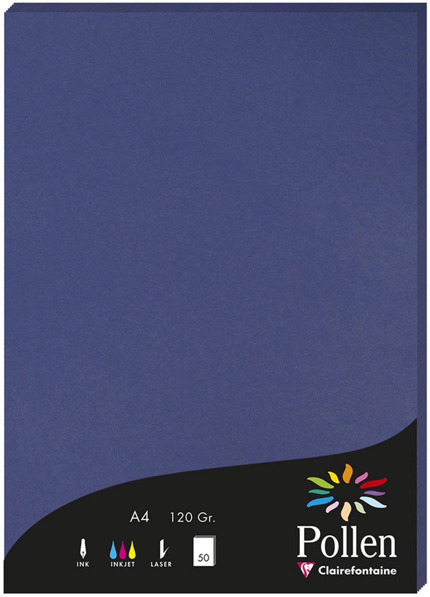 Stuifmeel van Clairefontaine Papier DIN A4, middernachtblauw