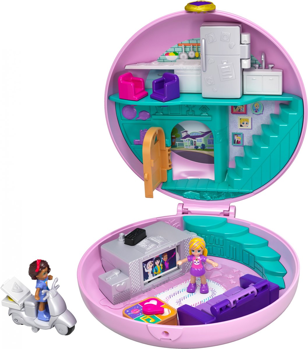 Polly Pocket Big Pocket World Donut Pyjamafeestje - Speelfigurenset