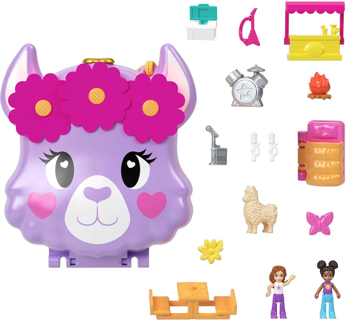 Polly Pocket Compacte Speelset Kampeeravontuur Lama