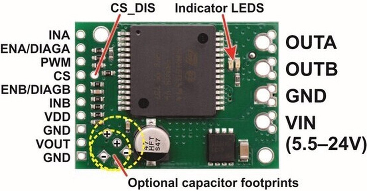 VNH5019 Motor Driver Carrier Pololu 1451