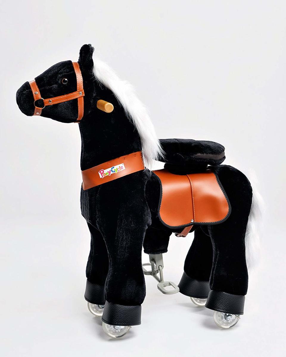 PonyCycle Zwart met witte manen, Klein