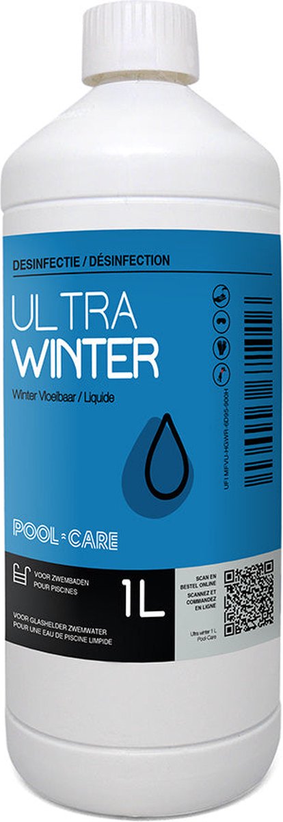 Pool-Care Ultra winter 1 l - Helder zwembadwater - Algenbestrijding - Vlokmiddel - Vloeibaar - Winter