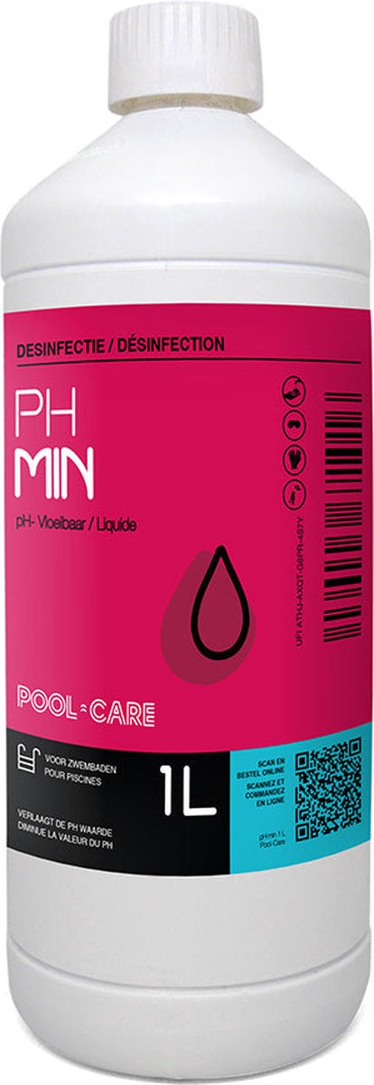 Pool-care pH Min vloeibaar (zwavelzuur 15%) 1 L