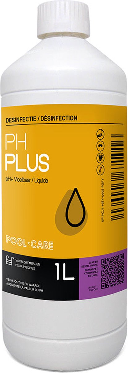 Pool-care pH Plus vloeibaar (Natronloog 29%) 1 L