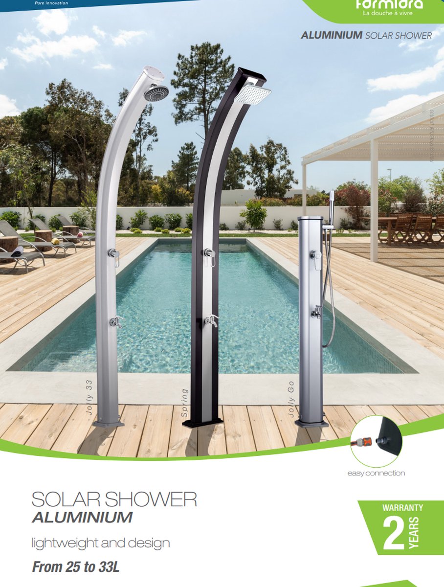 Solar shower Spring 30L - Kleur Blue