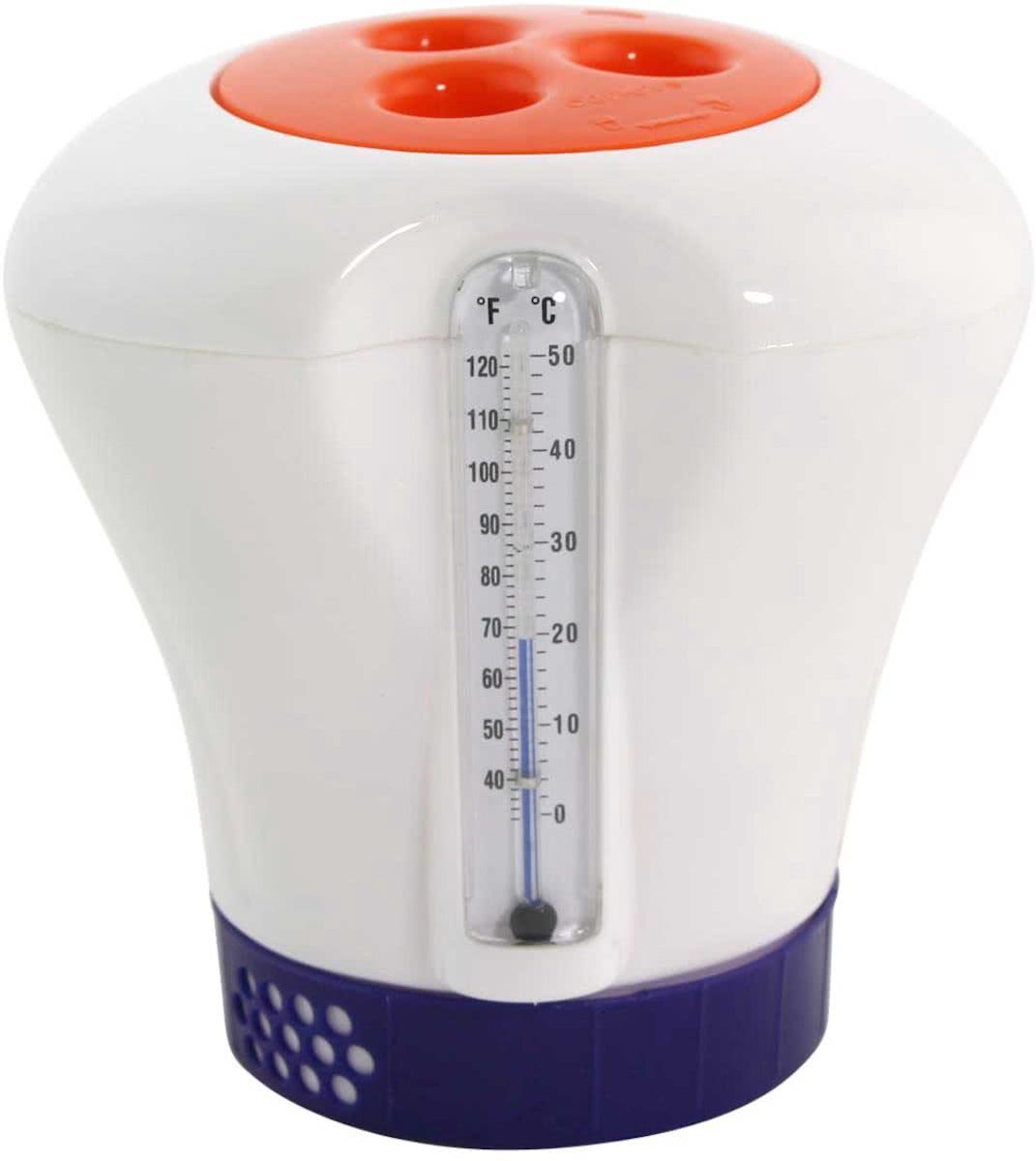 Regelbare chloordispenser met thermometer