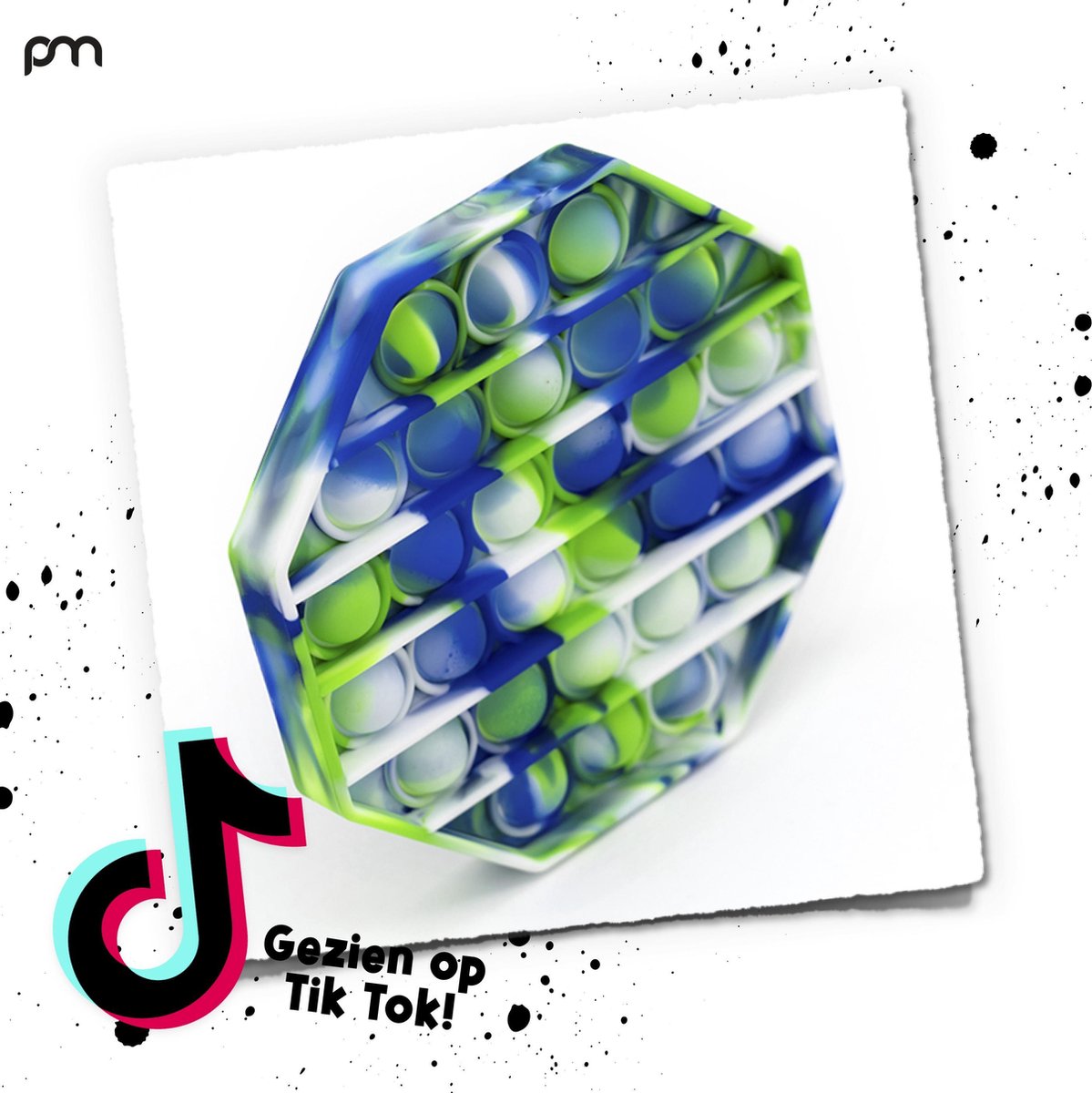 Pop it - Pop it Groen-Blauw-Wit - Pop it tie dye - Fidget pop it - multicolor - POP IT! - Fidget