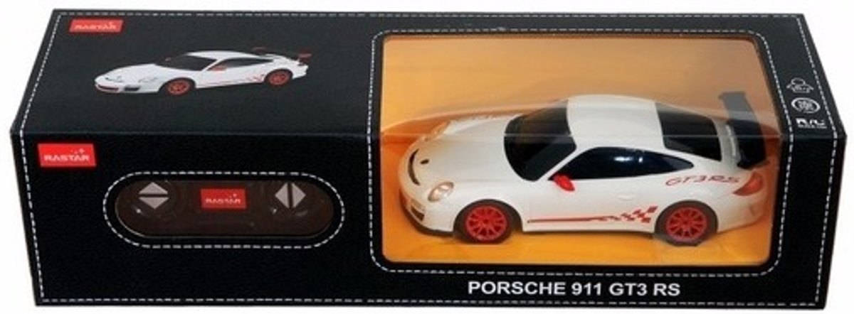 Radiografisch bestuurbare witte Porsche 911 GTS RS auto 1:24