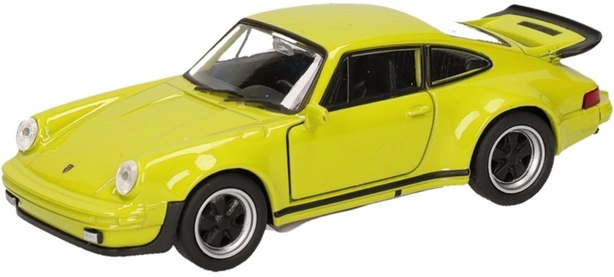 Speelgoed groene Porsche 911 Turbo auto 12 cm - modelauto / auto schaalmodel