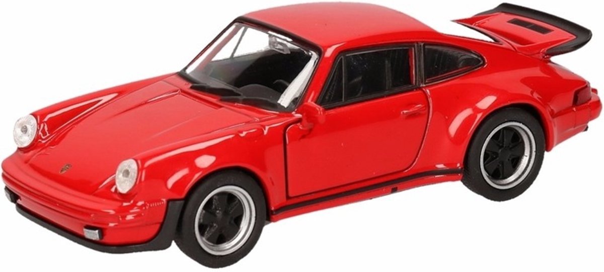 Speelgoed rode Porsche 911 Turbo auto 12 cm - modelauto / auto schaalmodel