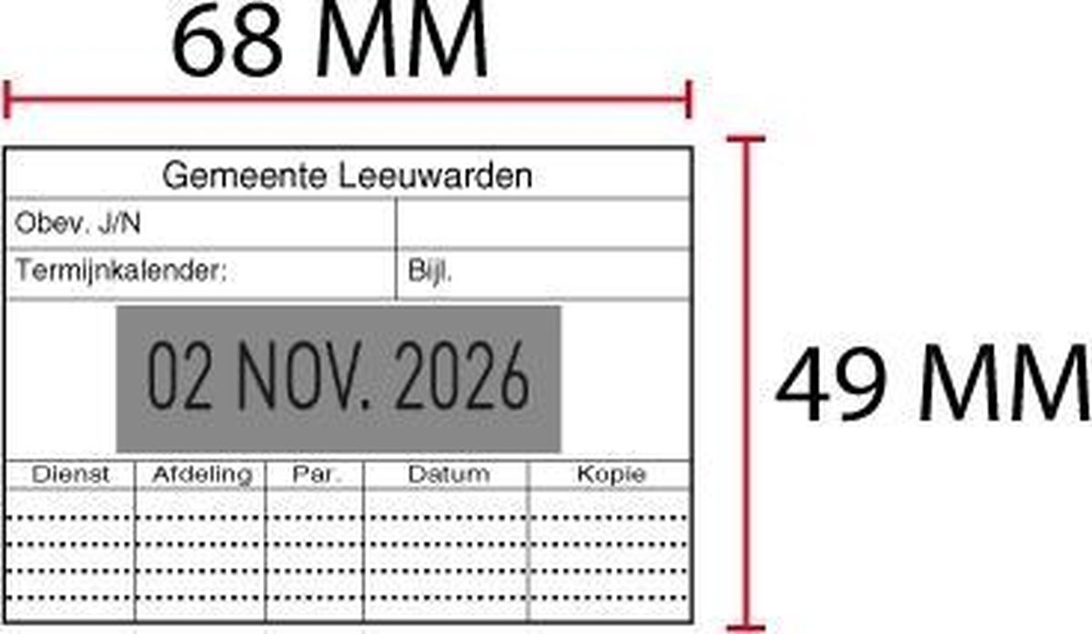 Stempelplaatje Posta Eco D38