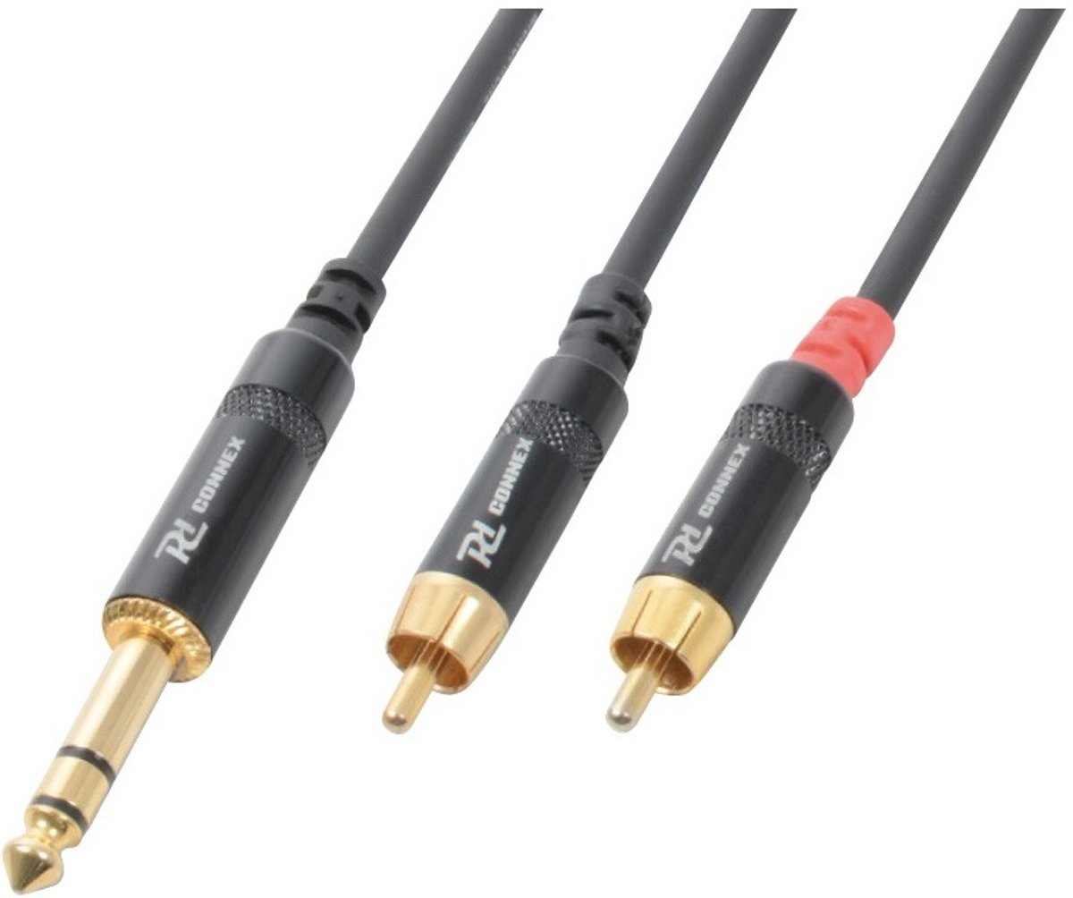 PD Connex Kabel 6.3 Stereo - 2 RCA Male 3m