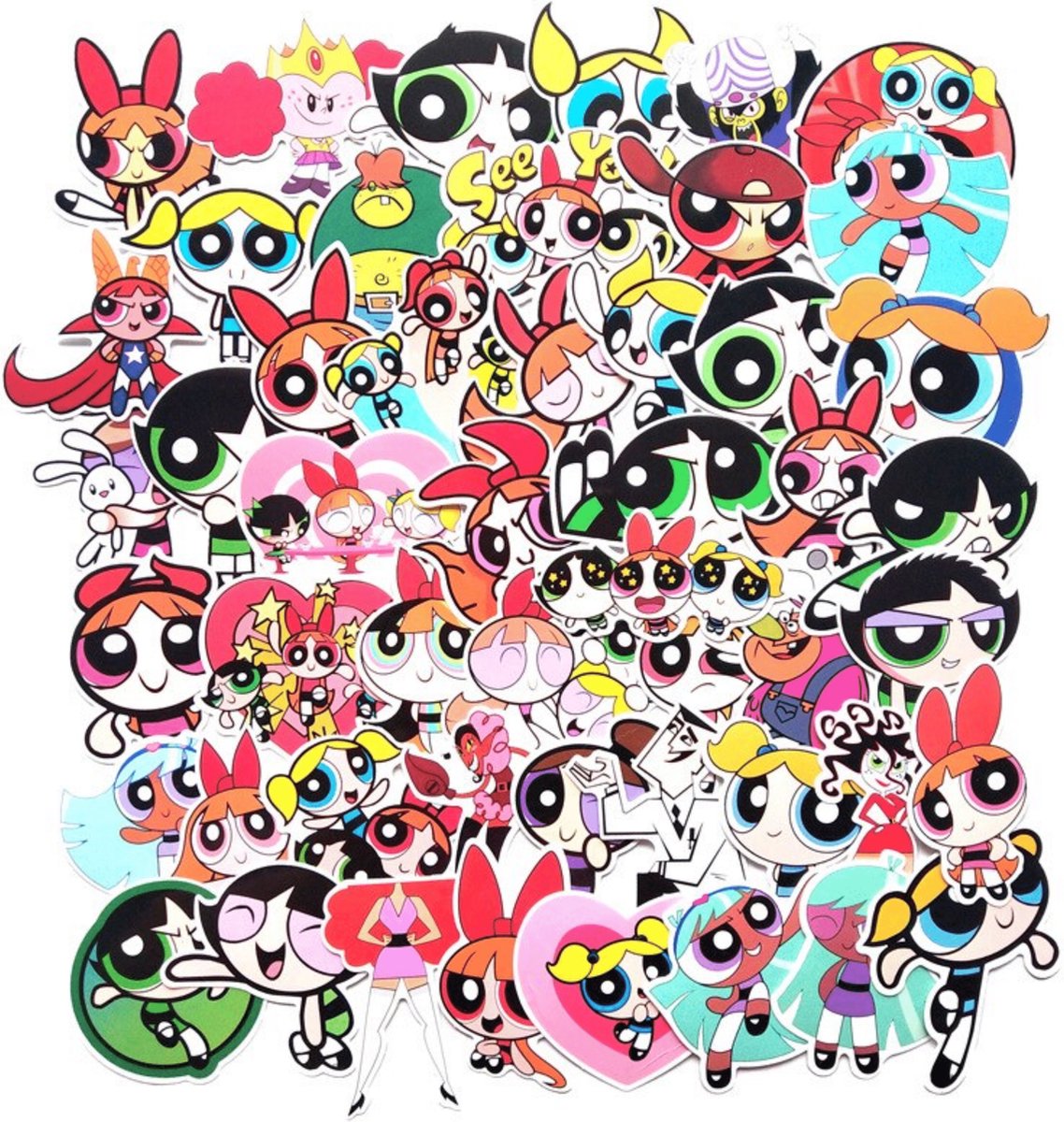 Powerpuff Girls Stickers - 50 Stuks - Cartoon Network - Powerpuff Girls - Blossom - Buttercup - Bubbles