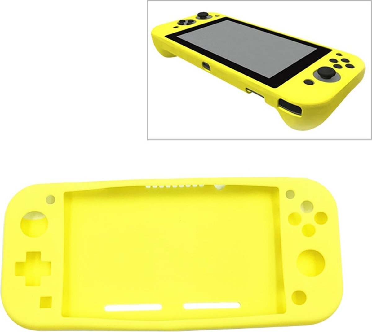 Silicone Bescherm Hoes voor Nintendo Switch Lite - Geel