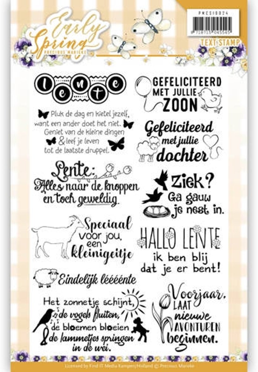 Tekst Stempel - Precious Marieke - Early Spring