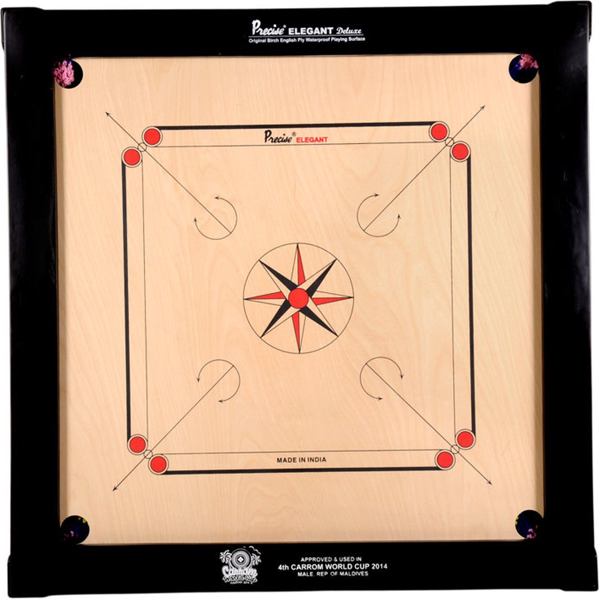 Jumbo 32mm Deluxe Elegant Carrom Board 12.7cm x 5cm kant Top Kwaliteit Klasse en Geweldig