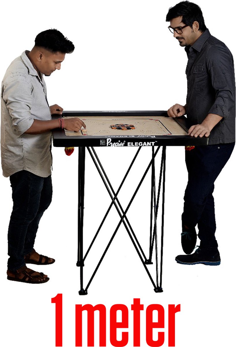 Hoge Carrom tafel 1 meter hoog - vouwbaar - topmerk Precise - Wereldkampioenschap leverancier - Voor actief en geconcentreerd spel