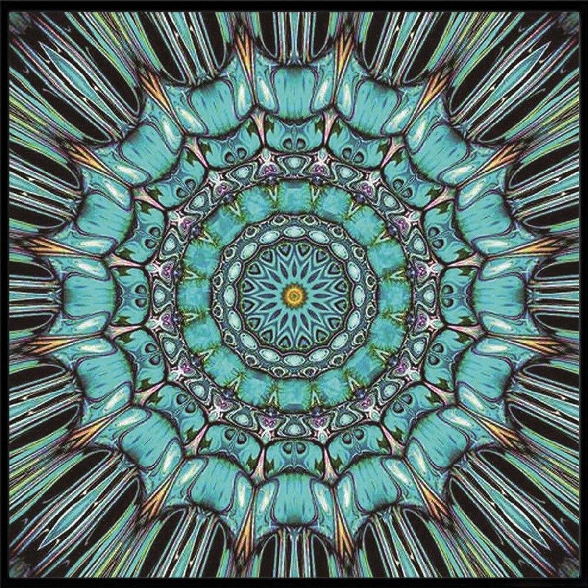 Premium Paintings - Mandala Groen Donker - Diamond Painting Volwassenen - Pakket Volledig / Pakket Full - 40x40 cm