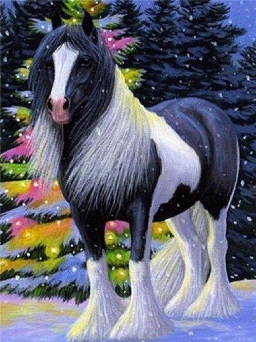 Premium Paintings - Tinker Paard - Diamond Painting Volwassenen - Pakket Volledig / Pakket Full - 30x40 - Moederdag cadeautje