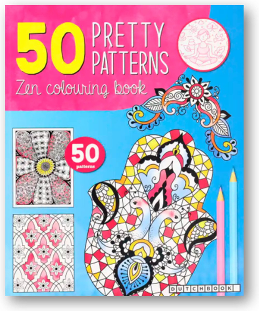 Kleurboek - 50 Patronen - Pretty patterns - Zen colouring book - Time to relax and color - Tekenboek - Tekenen - Kleuren - Kinderen/Volwassenen.