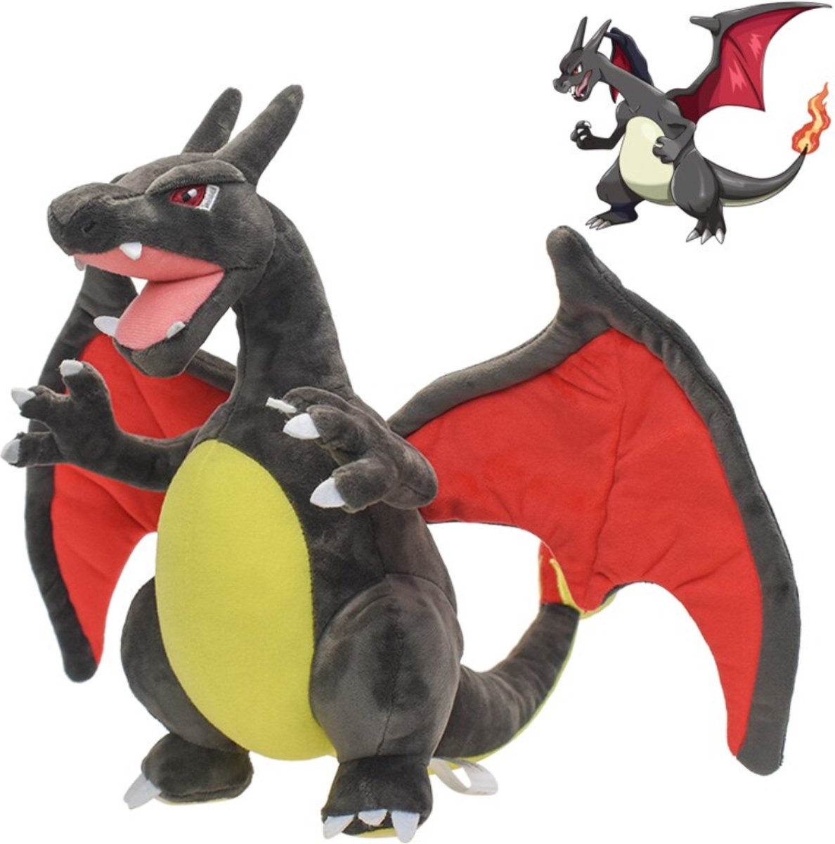 Pokémon charizard knuffel 24 cm - Pluche knuffel - Shiny charizard knuffel - Pokemon knuffel