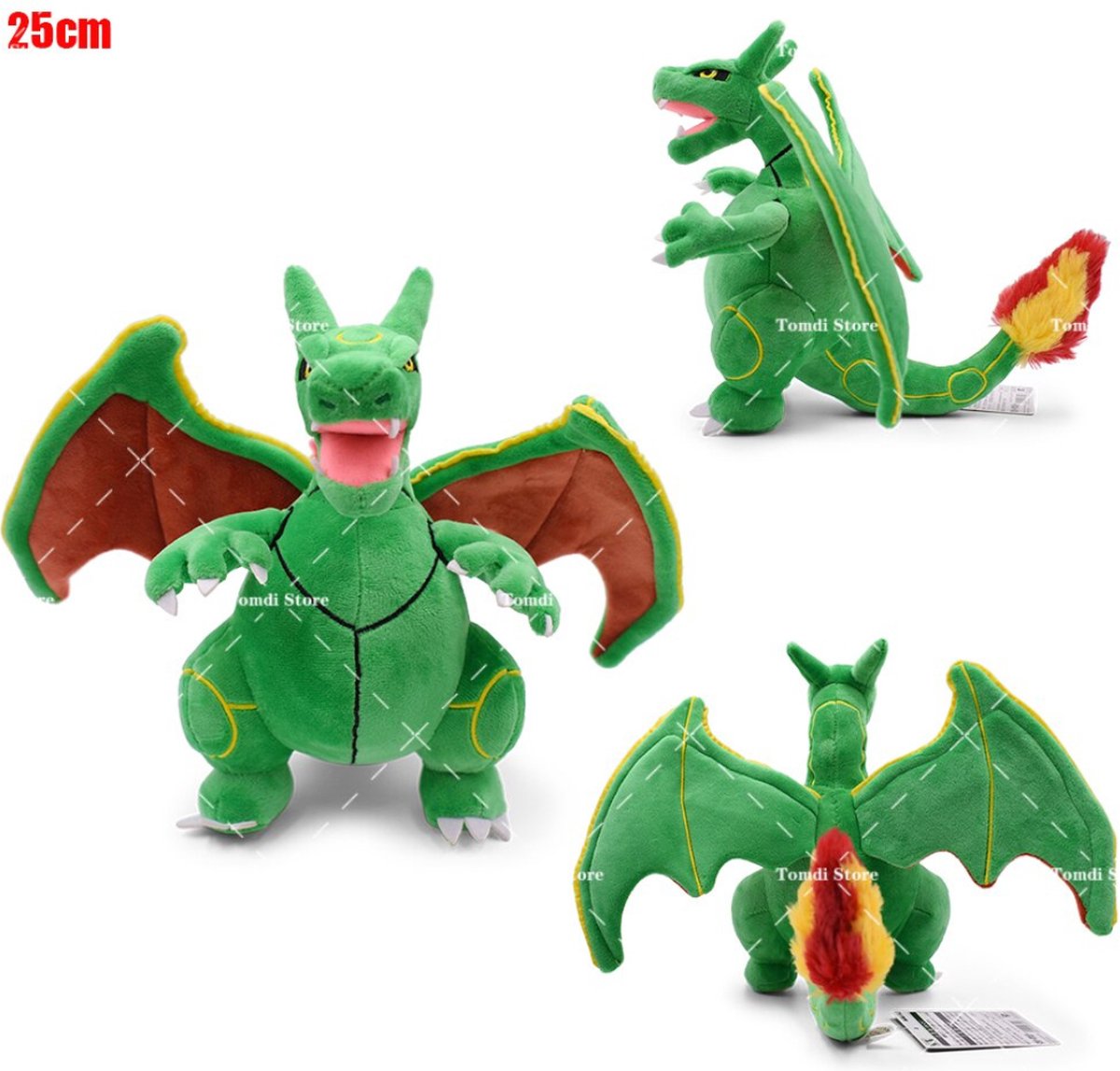 Pokémon charizard knuffel 25 cm - Pluche knuffel - Rayquaza charizard knuffel - Pokemon knuffel