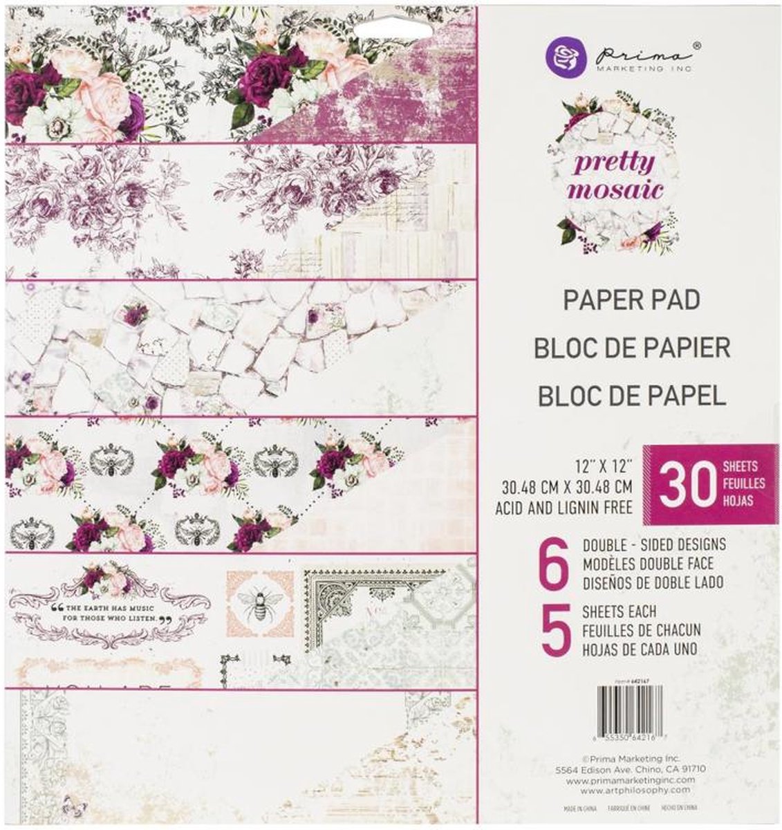 Prima Marketing - scrappapier - 642167 - pretty mosaic