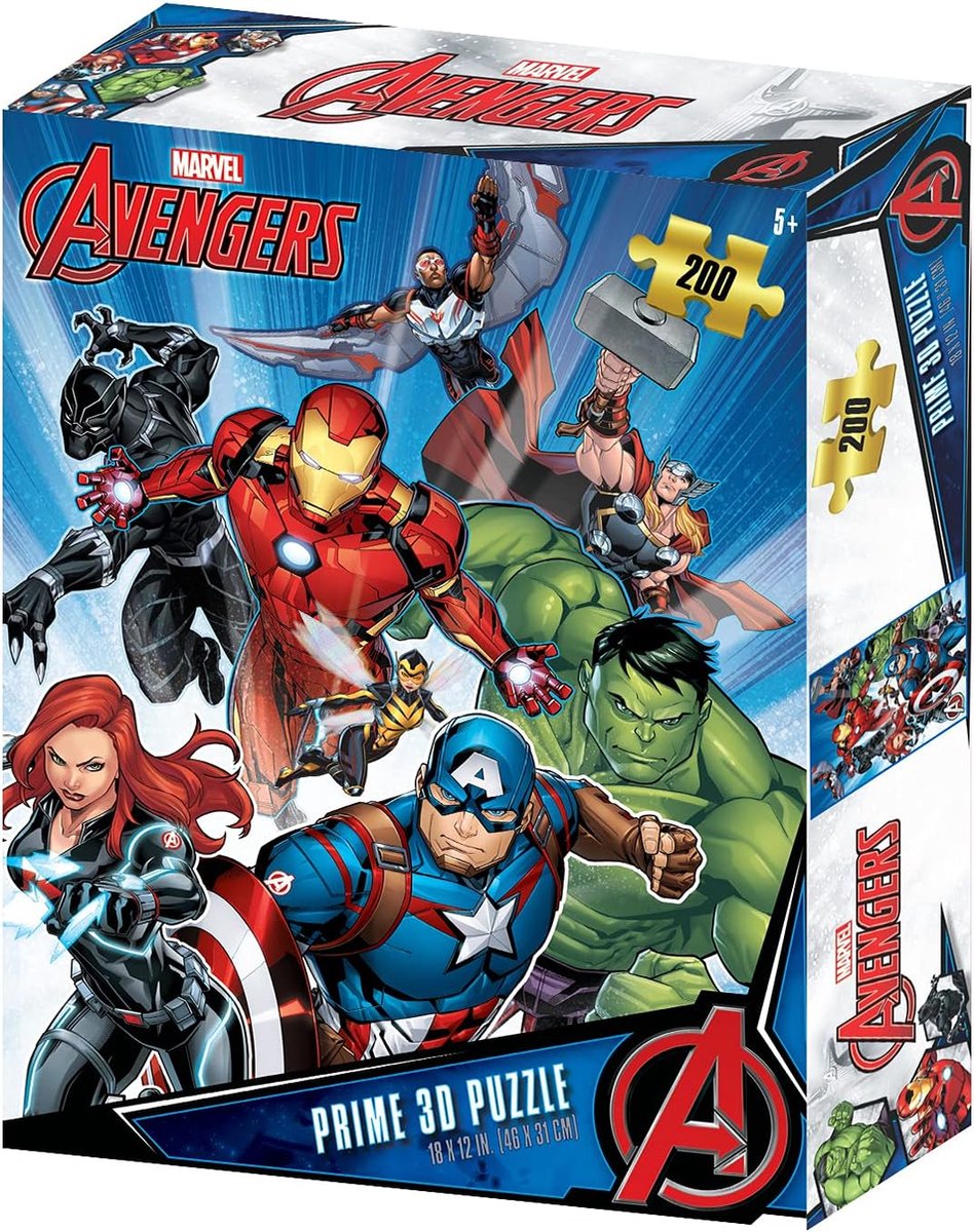 Marvel - Avengers Personages Lensvormige Puzzel 200 stk 46x31 cm