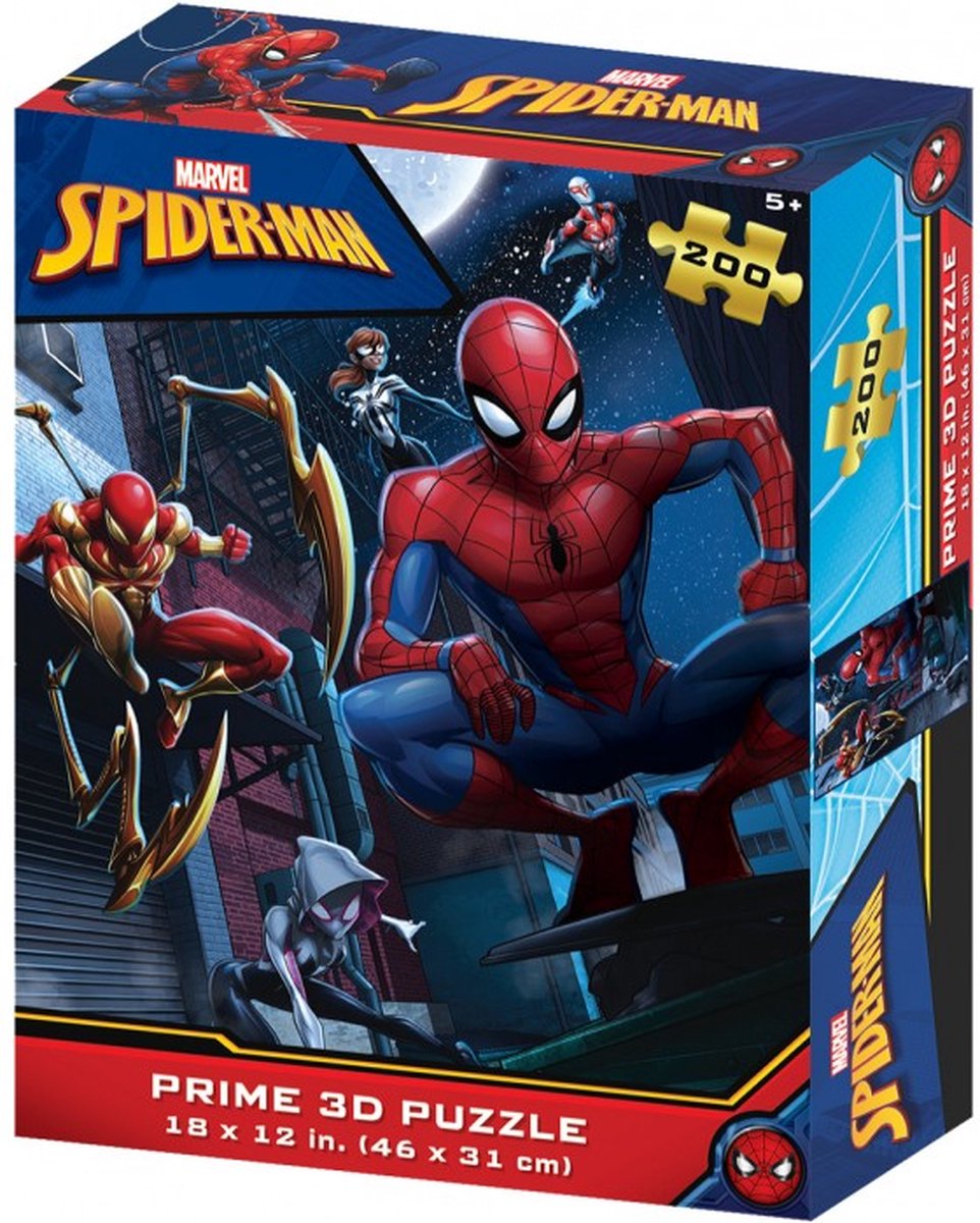 Marvel - Spider-Man Multi-Verse Lensvormige Puzzel 200 stk 46x31 cm