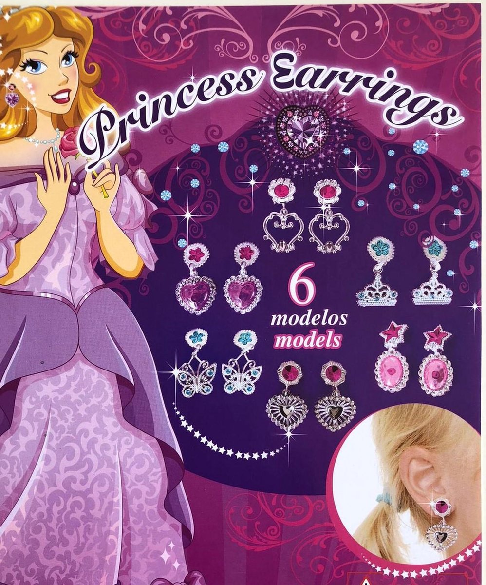 Princess Earrings oorbelletjes - uitdeelcadeautjes