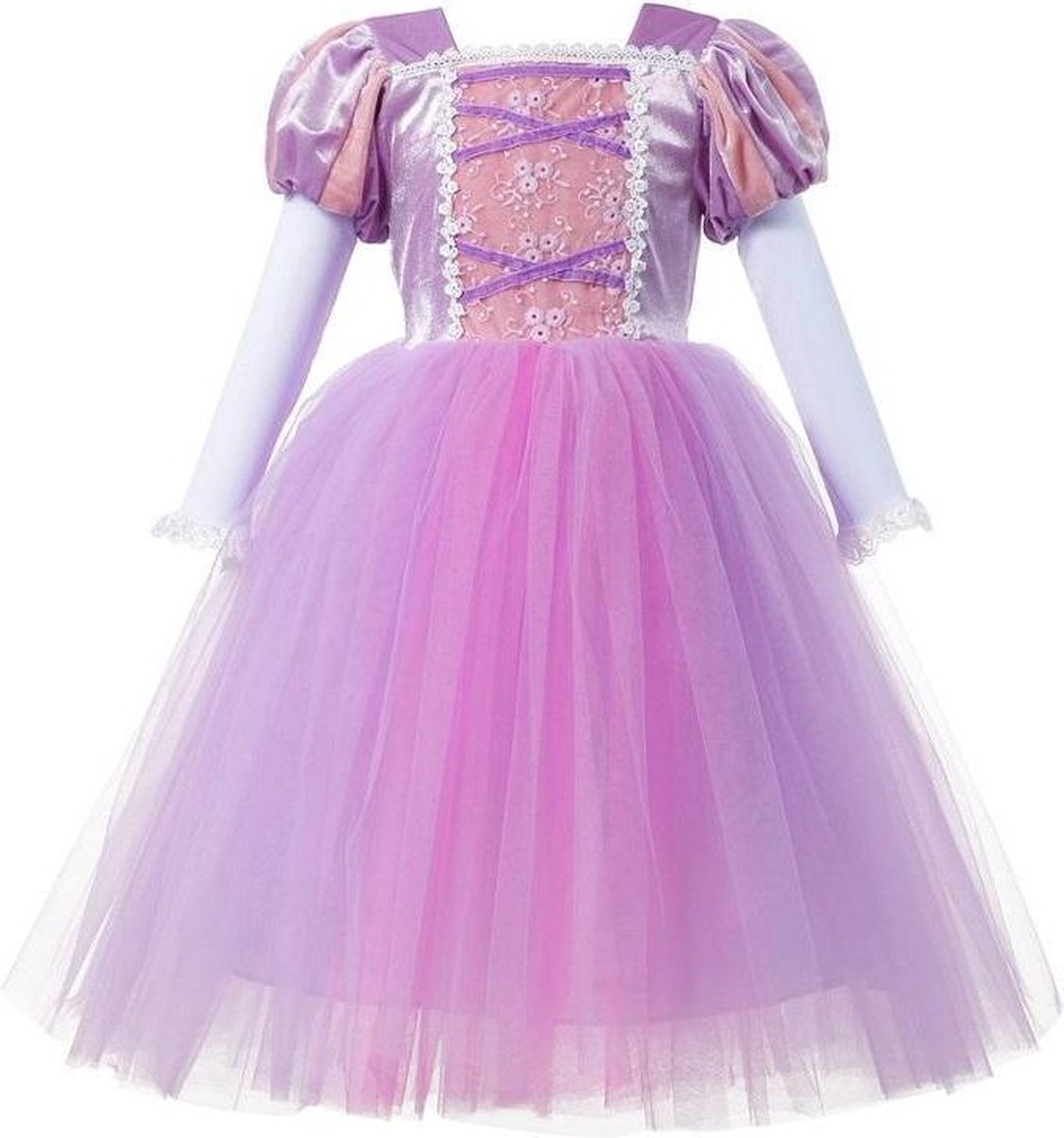 Prinses - Luxe prinses Rapunzel - Prinsessenjurk - Verkleedkleding - Maat 98/104 (110) 2/3 jaar