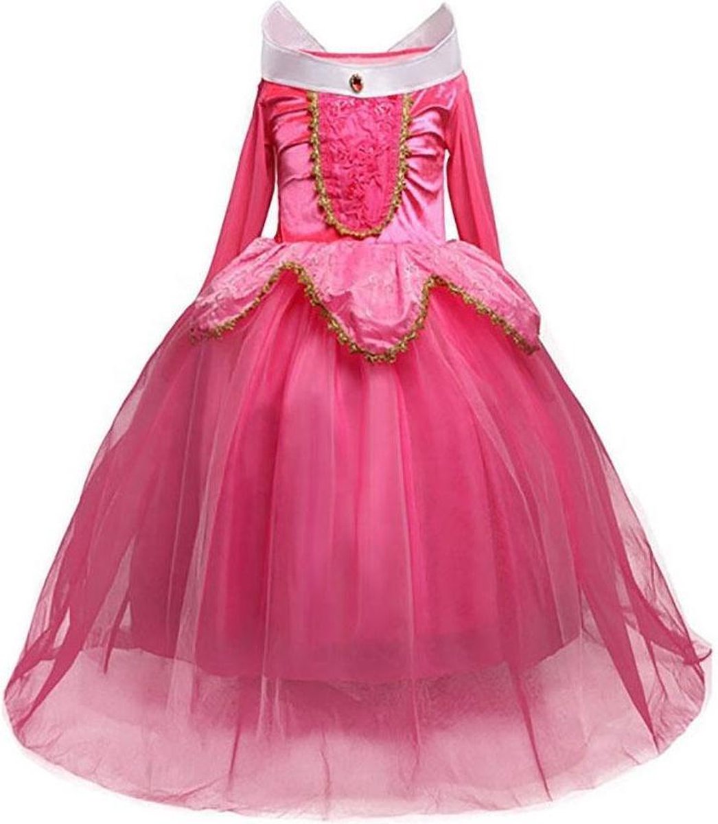 Prinses - Prinses Doornroosje klassiek - Prinsessenjurk - Verkleedkleding - Maat 134/140 (140) 8/9 jaar