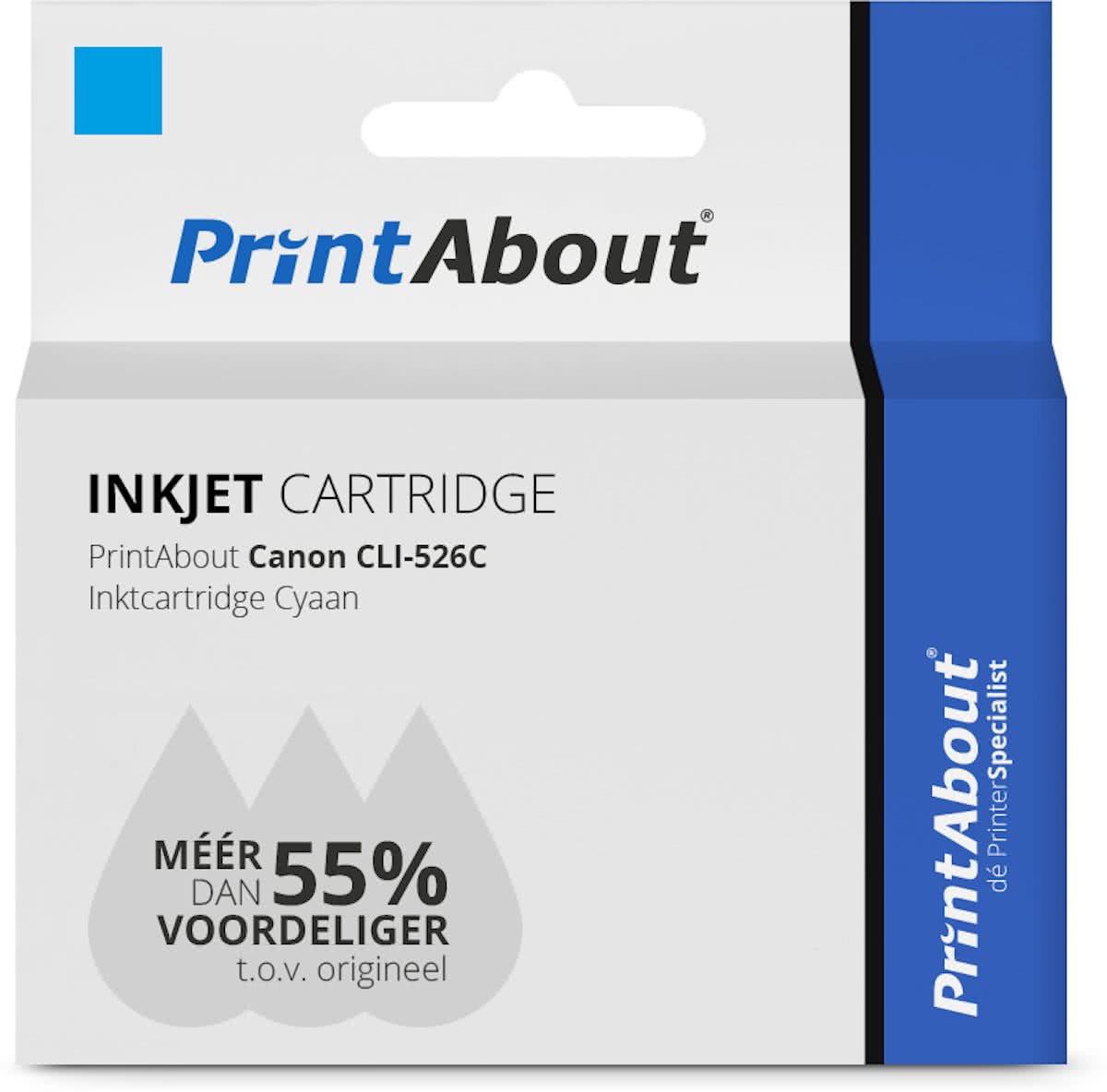 PrintAbout - Inktcartridge / Alternatief voor de Canon CLI-526C / Cyaan