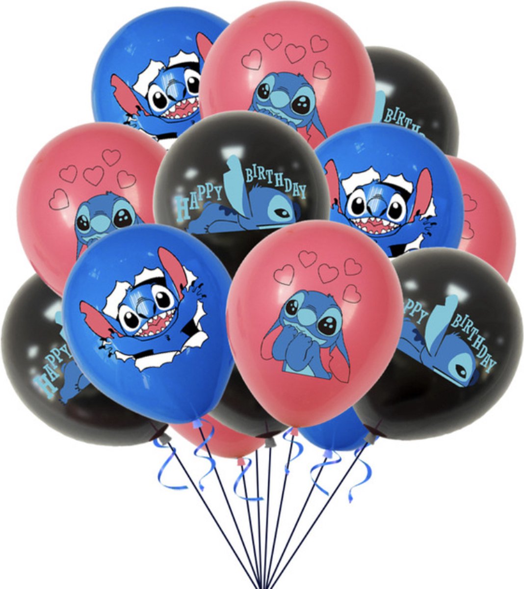 Ballonnen - Ballonnenset - Lilo en Stitch - Latex Ballonnen - Verjaardag - Themafeest - Gekleurde ballonnen - Feest Decoratie - Party Decorations - Feestversiering - Meerkleurig Rood