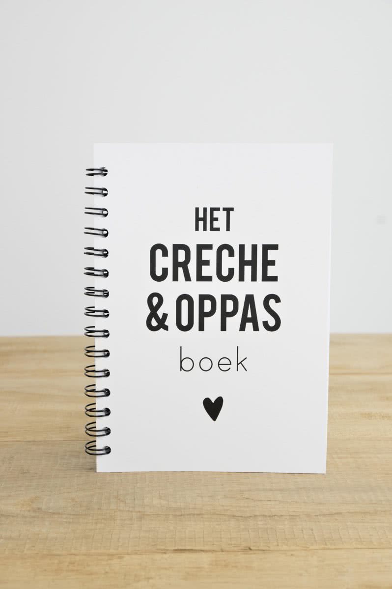 Creche- en oppasboek - zwart wit - Prints Charming