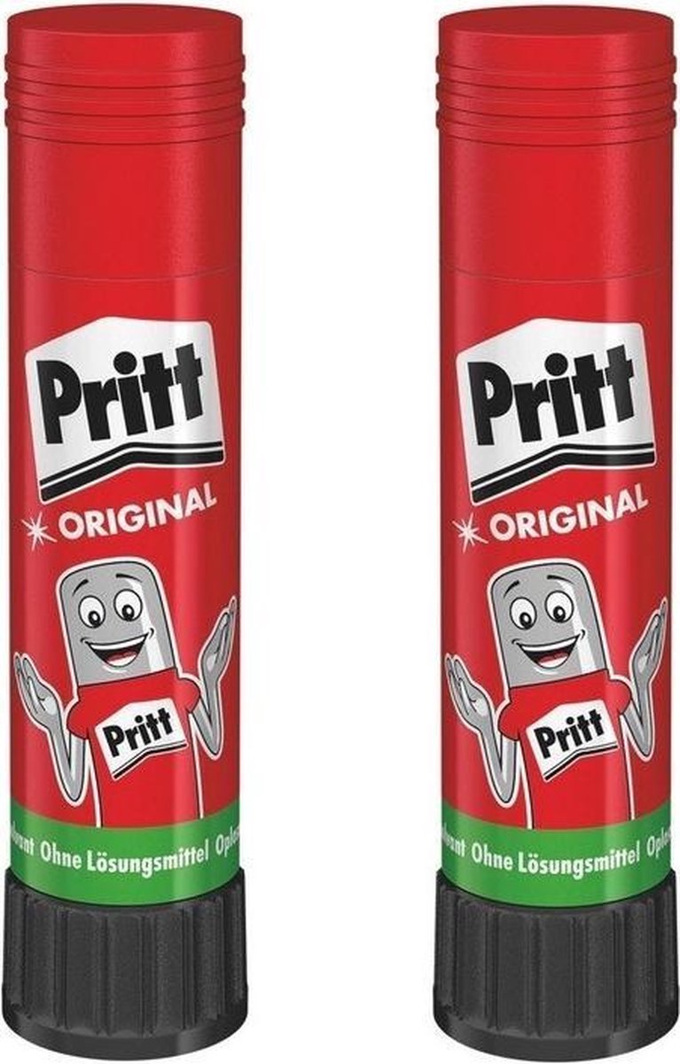 2x stuks pritt lijmstiften 22 gram - Hobby knutselen plakken