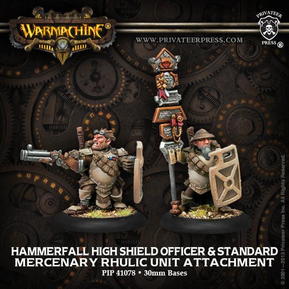 Mercenaries High Shield Gun Corps Officer and Standard Bearer