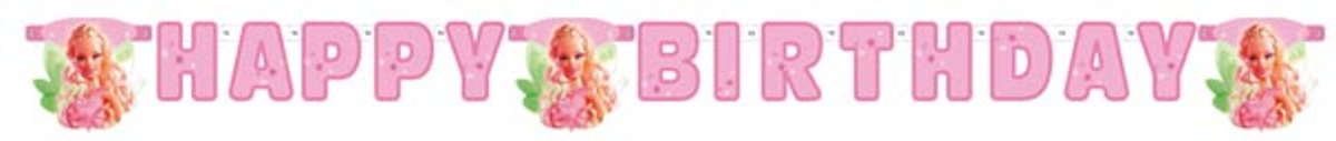 Barbie letterslinger Happy Birthday - 3 meter