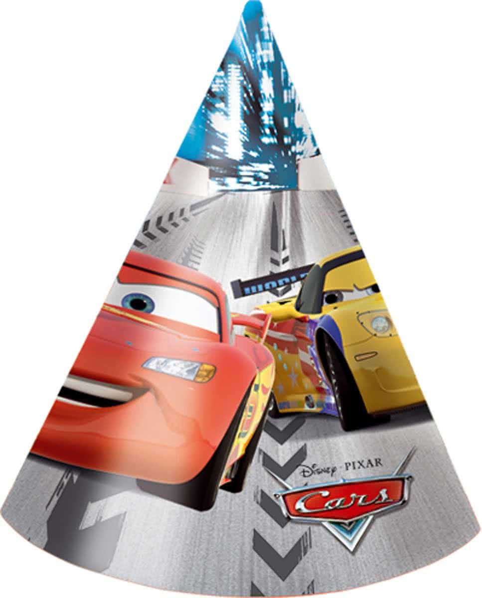 Cars Racers feesthoedjes - 6 stuks