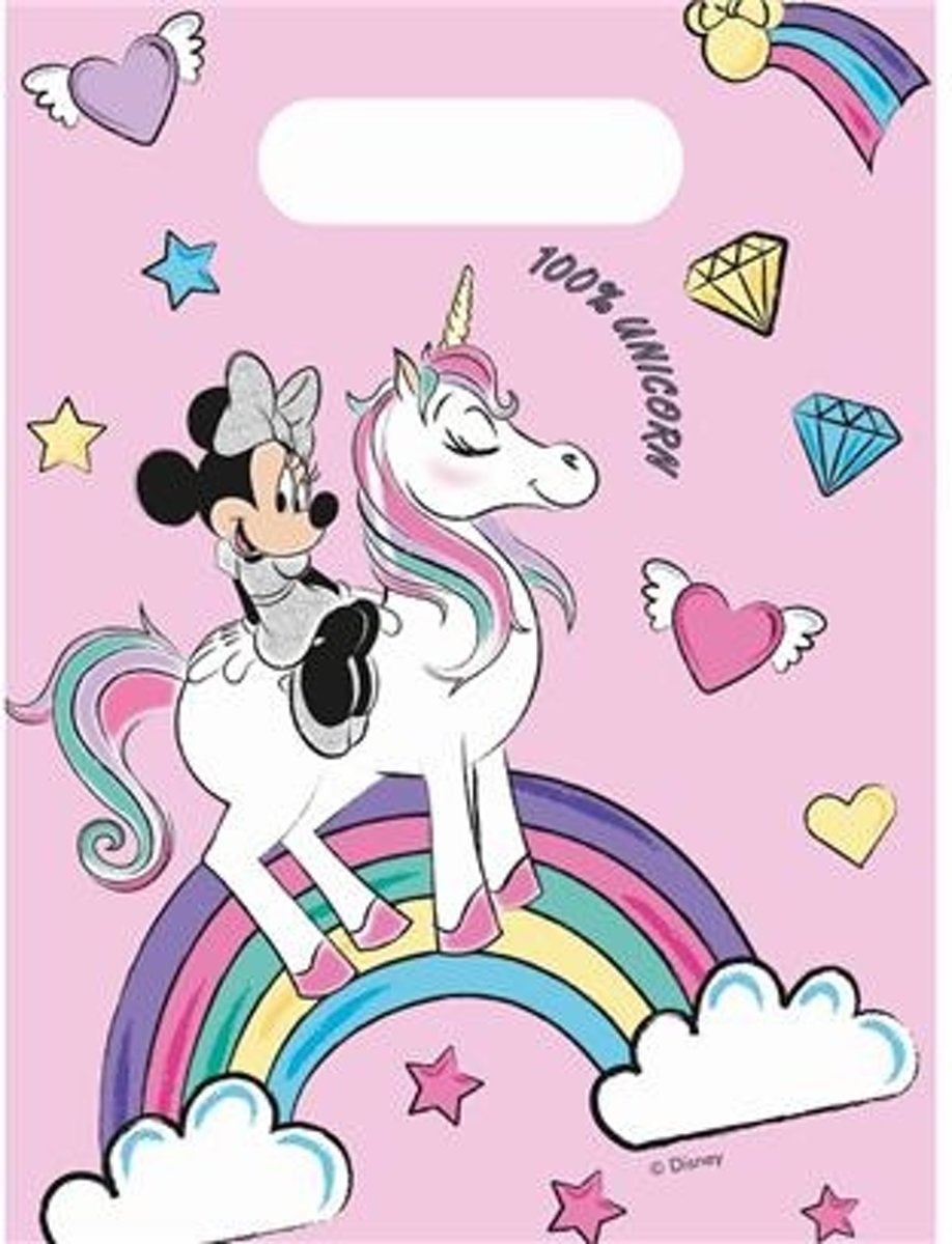 Procos Feestzakjes Minnie Unicorn Paars 6 Stuks