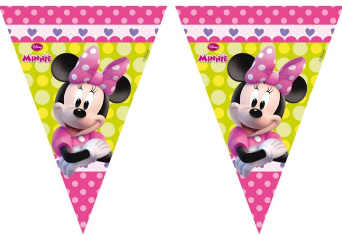 Procos Vlaggenlijn Minnie Mouse Party Meisjes 3 Meter Roze