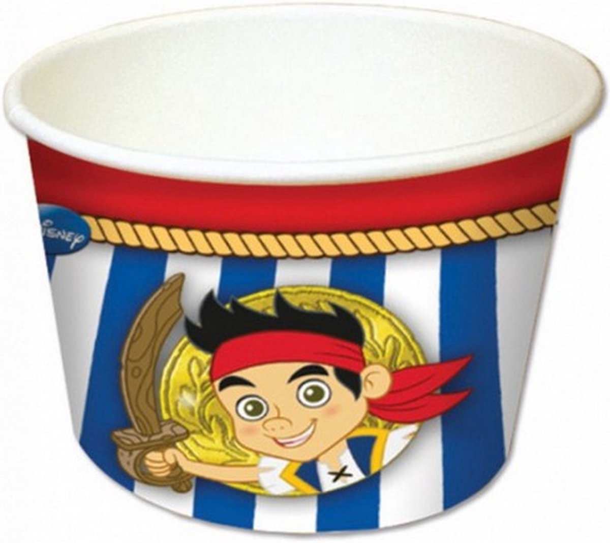 feestbakjes Captain Jake 200 ml blauw/wit 8 stuks