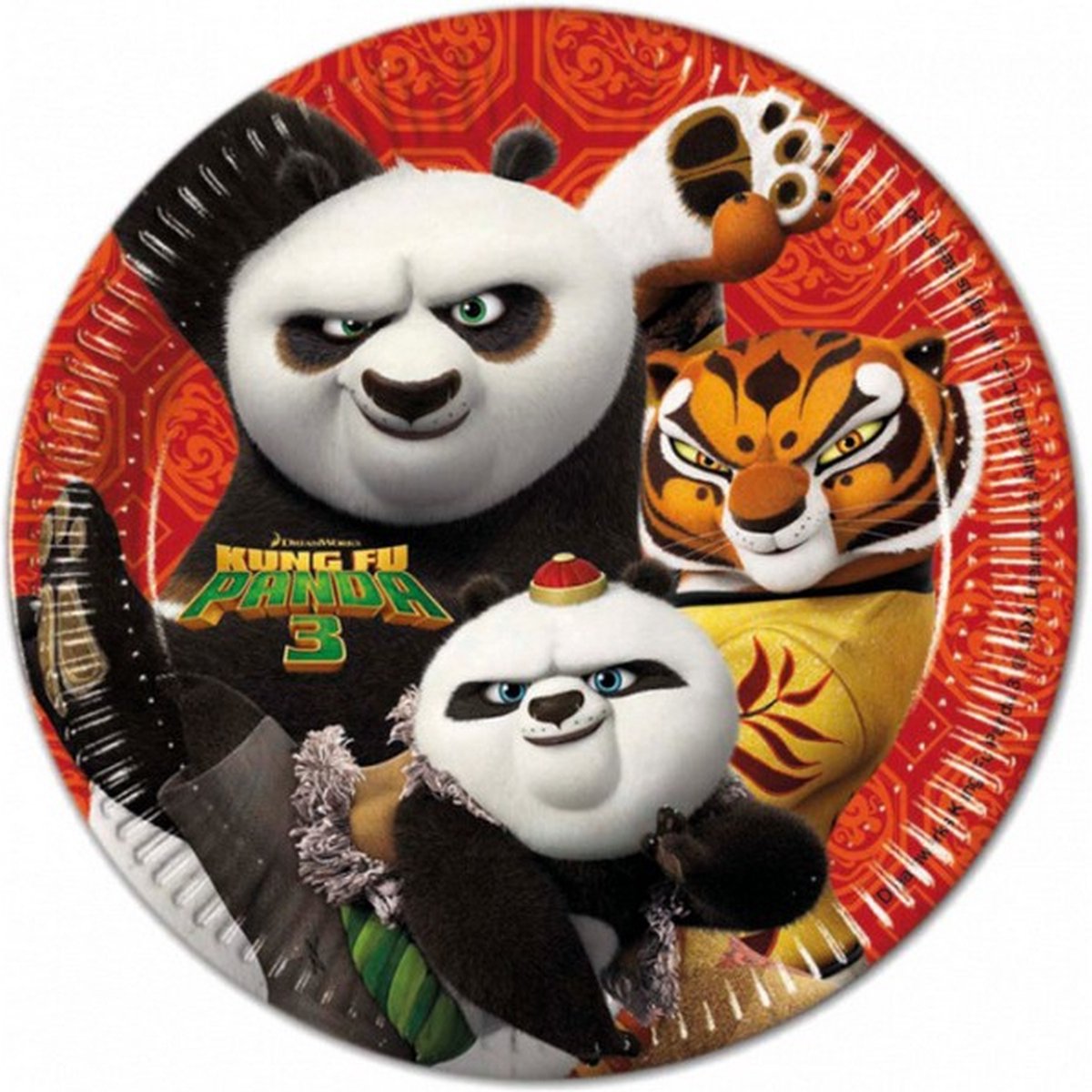 feestborden Kung Fu Panda 23 cm papier 8 stuks